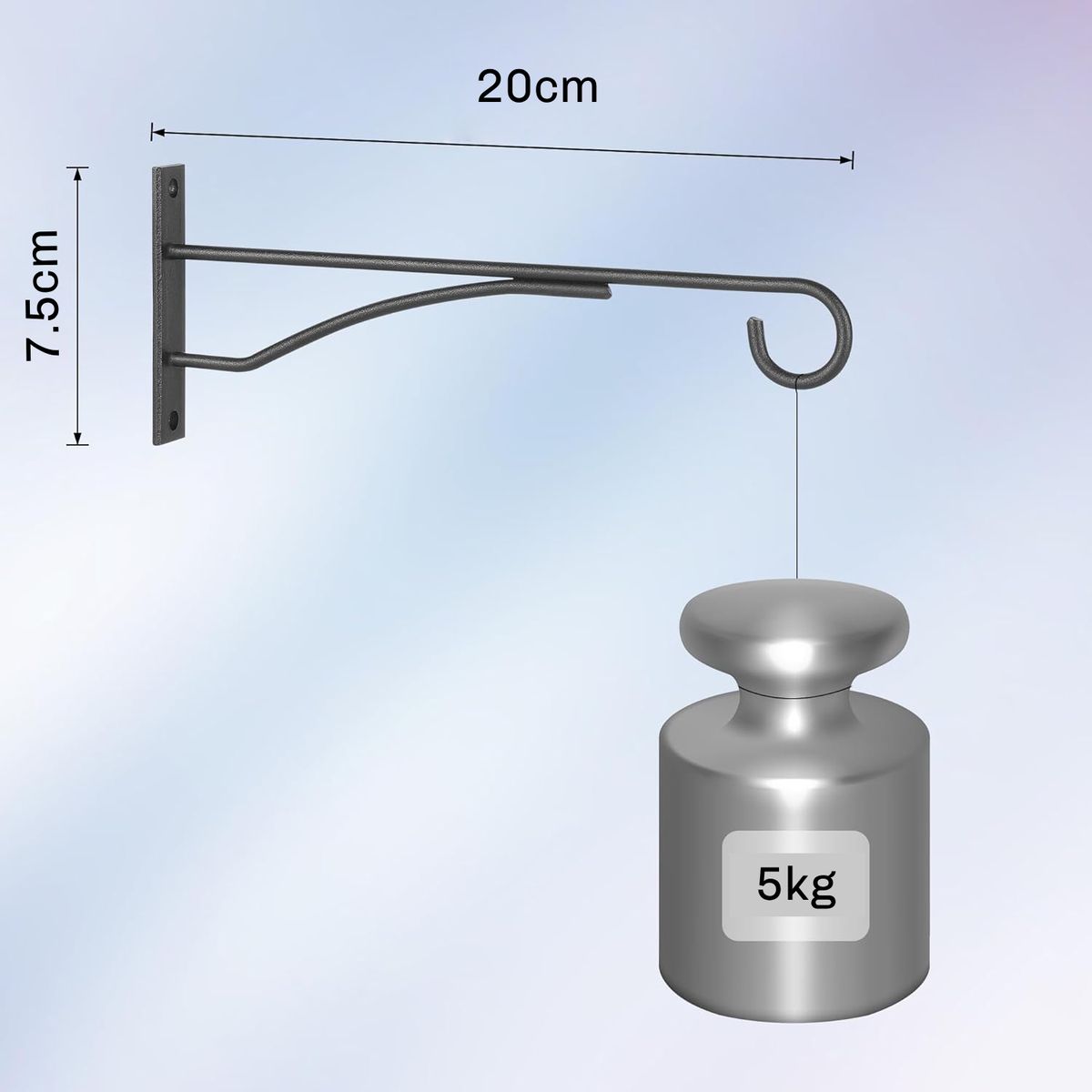Cart In Mart 6 Pack Plant Hanging Hooks Metal Wall Bracket Hanging Baskets Pot Plants