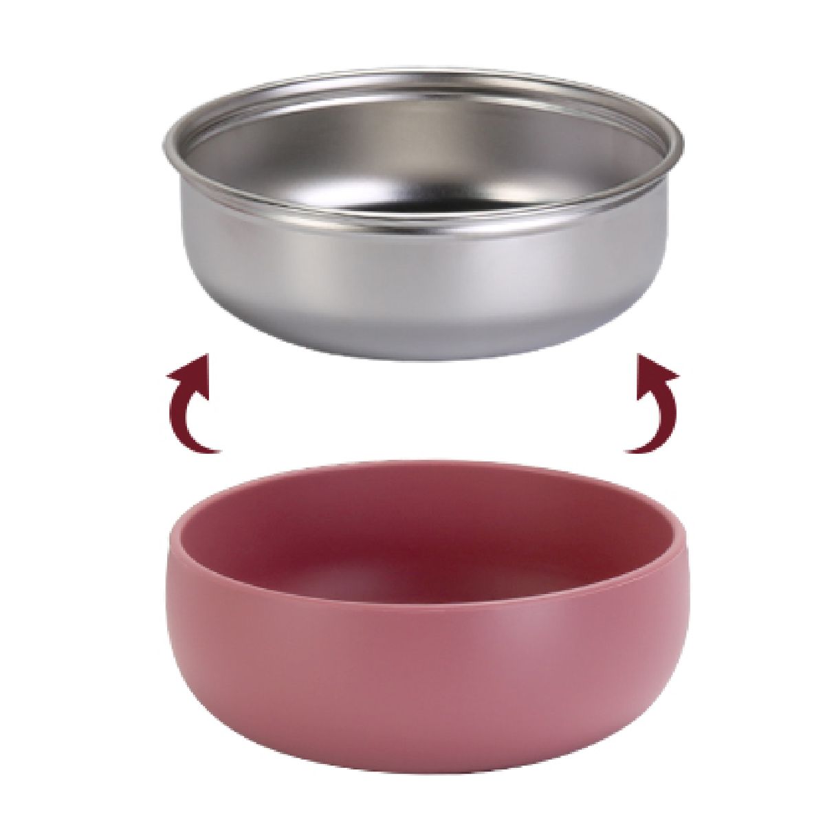 Cart In Mart Kids Food Grade Stainless Steel Bowls Removable Silicone Sleeve Soup Cereal