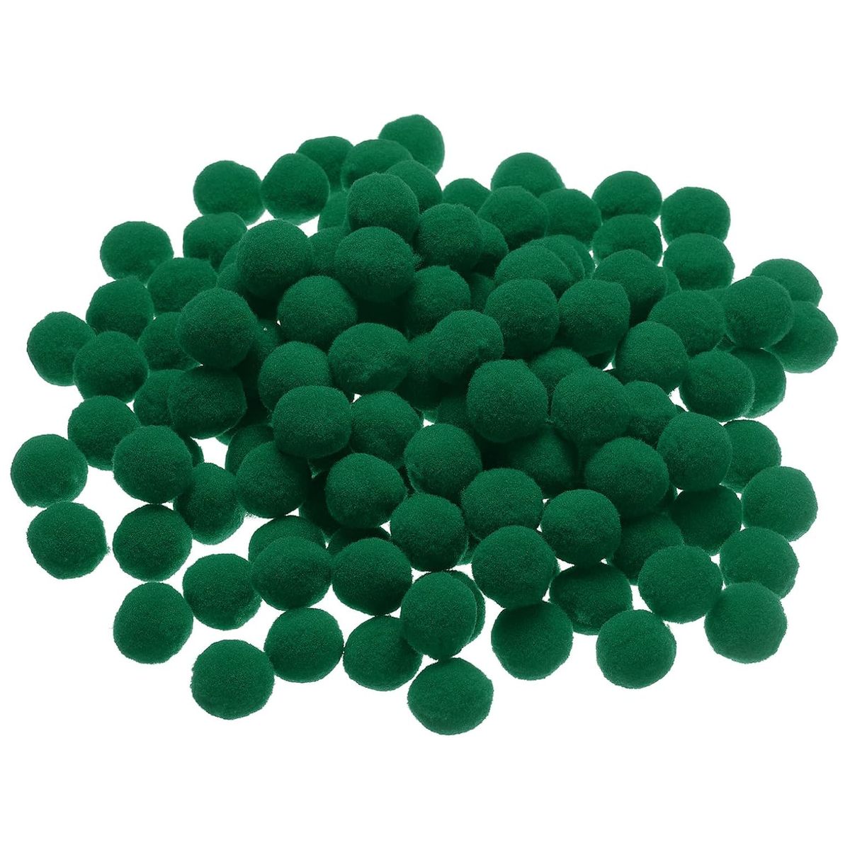 Cart In Mart 200Pcs Craft Pom Poms 2.5cm Fuzzy Pompom Balls DIY Arts Party Decorations - Green