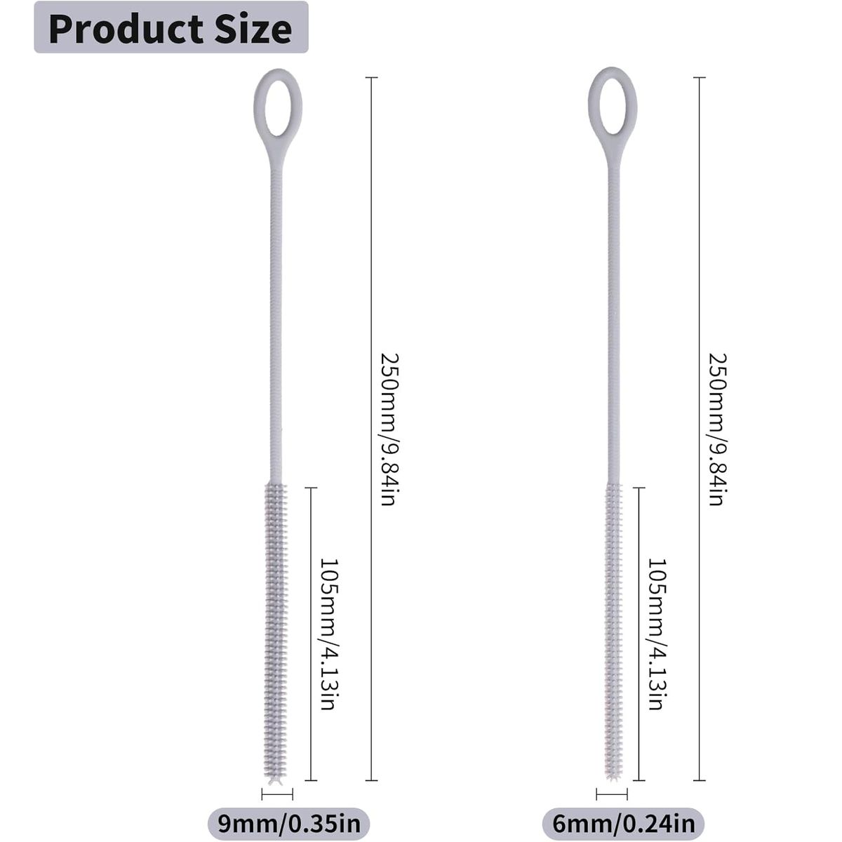 Cart In Mart Silicone Straw Cleaner Brushes Extra Long Reusable Flexible Straw Cleaning