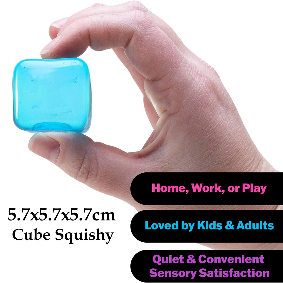 Cart In Mart Sensory Squeeze Toy Squishy Cube Stress Relief Fidget Toy for Kids & Adults - Blue