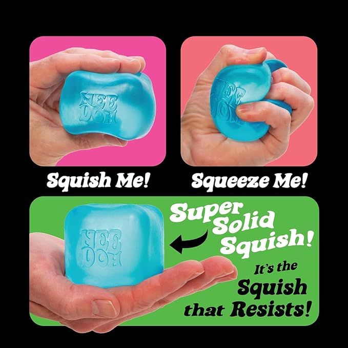 Cart In Mart Sensory Squeeze Toy Squishy Cube Stress Relief Fidget Toy for Kids & Adults - Blue