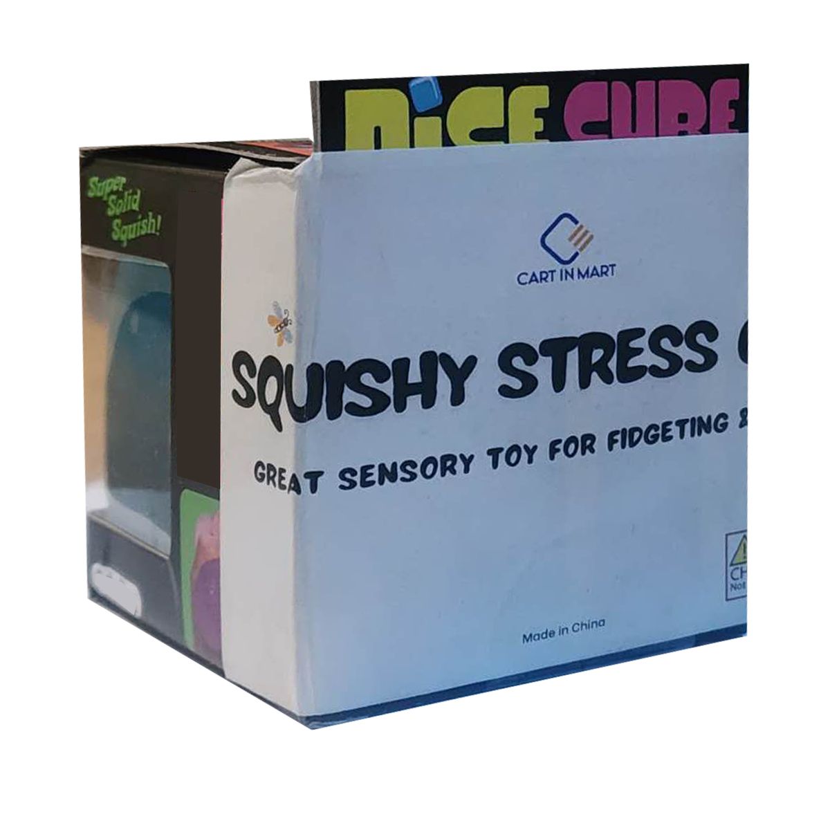 Cart In Mart Sensory Squeeze Toy Squishy Cube Stress Relief Fidget Toy for Kids & Adults - Purple
