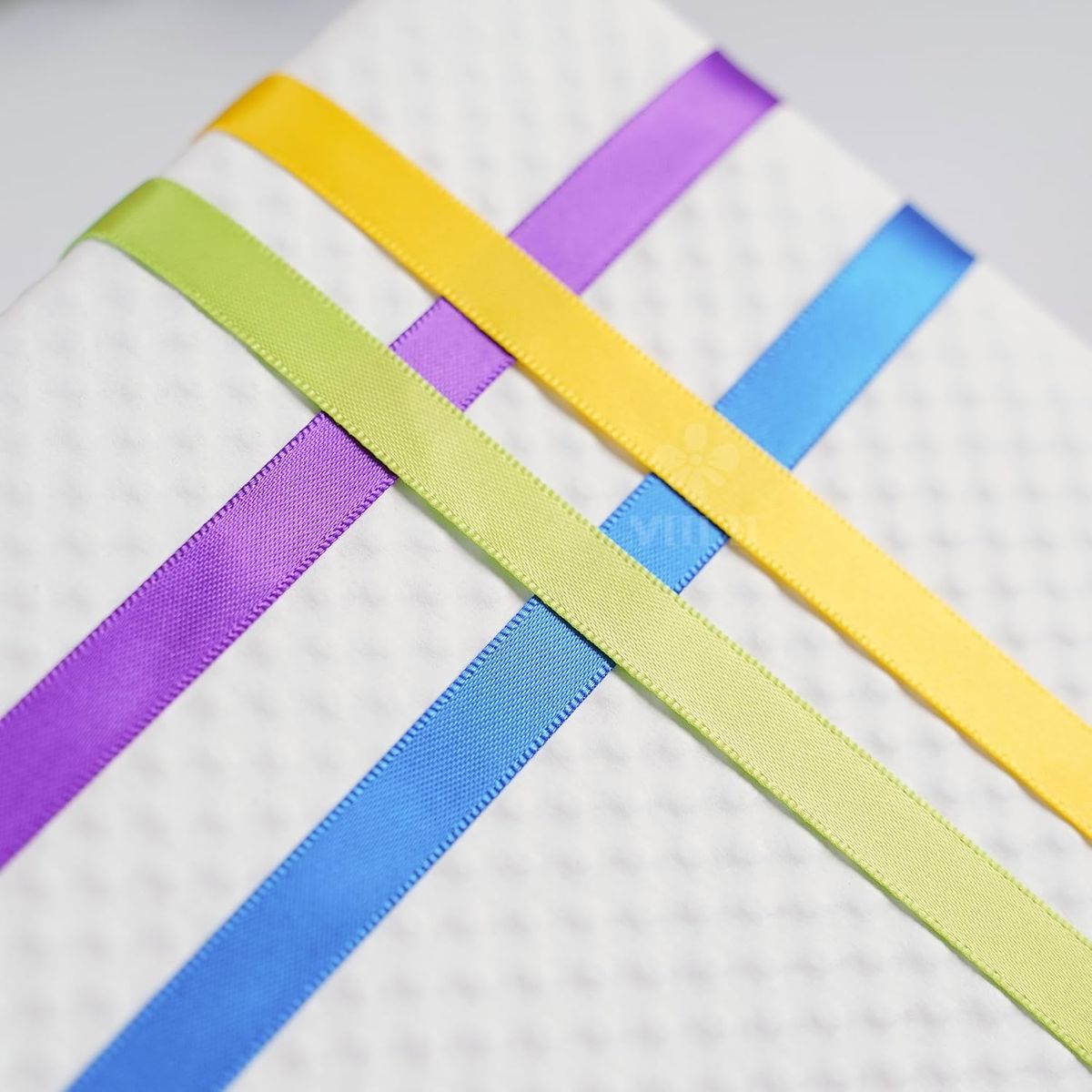Cart In Mart Rainbow Satin Ribbon Set Double-Sided Solid Ribbon for Gift Wrapping Crafts