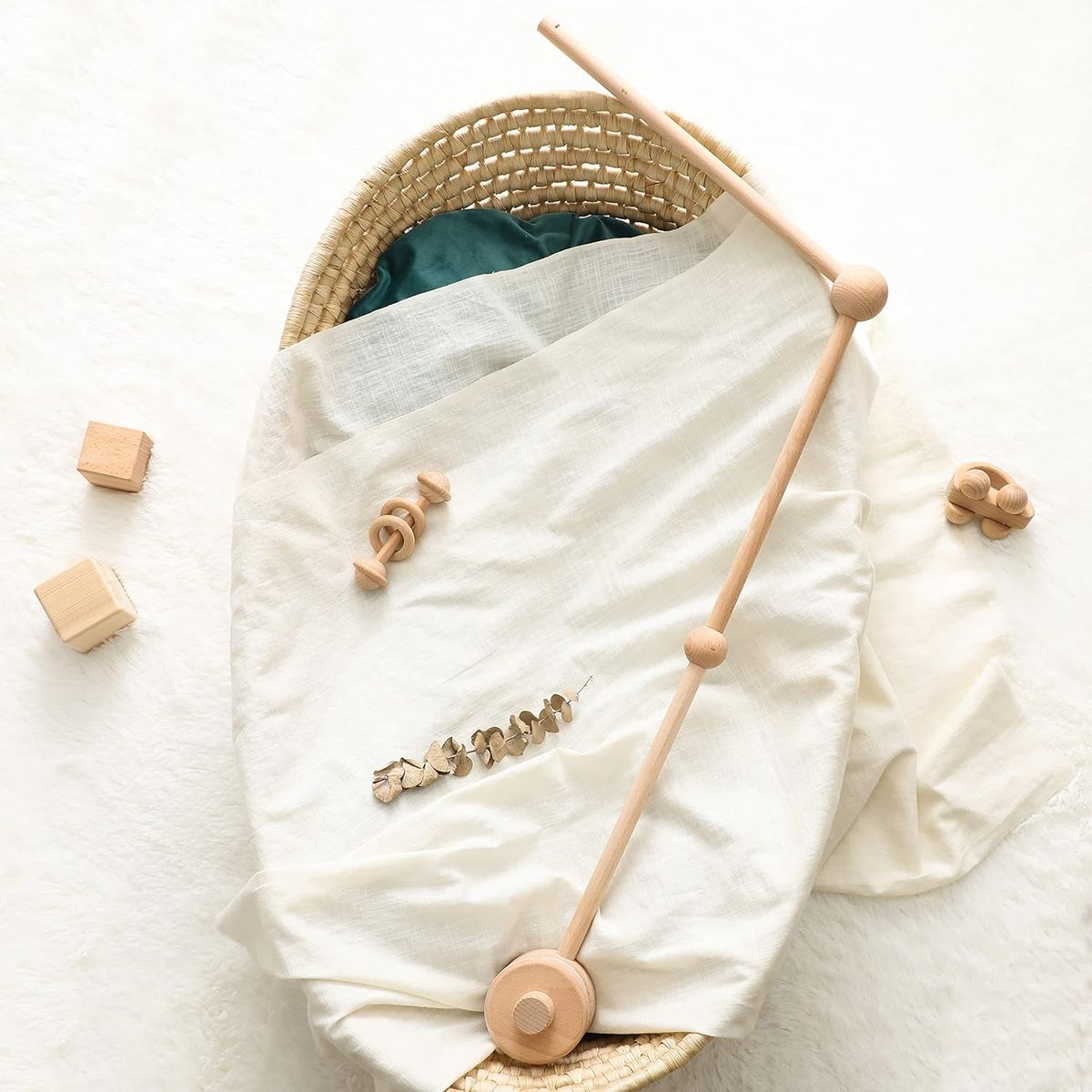 Cart In Mart Crib Mobile Holder Arm Stable Wooden Baby Cot Mobile Hanger Nursery Decor