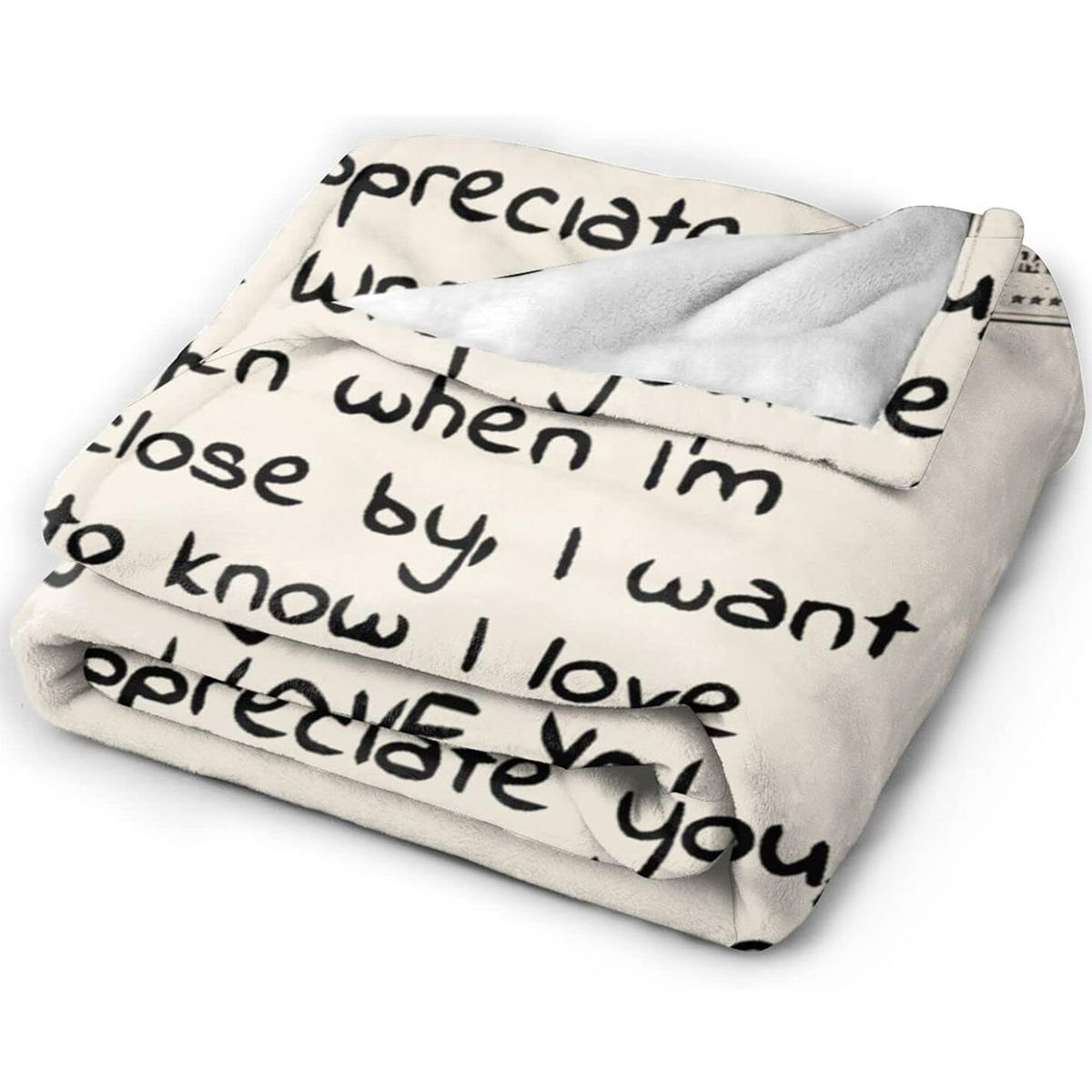 Cart In Mart Flannel Throw Blanket Gift for Mom Soft Microfleece Blanket Printed Message