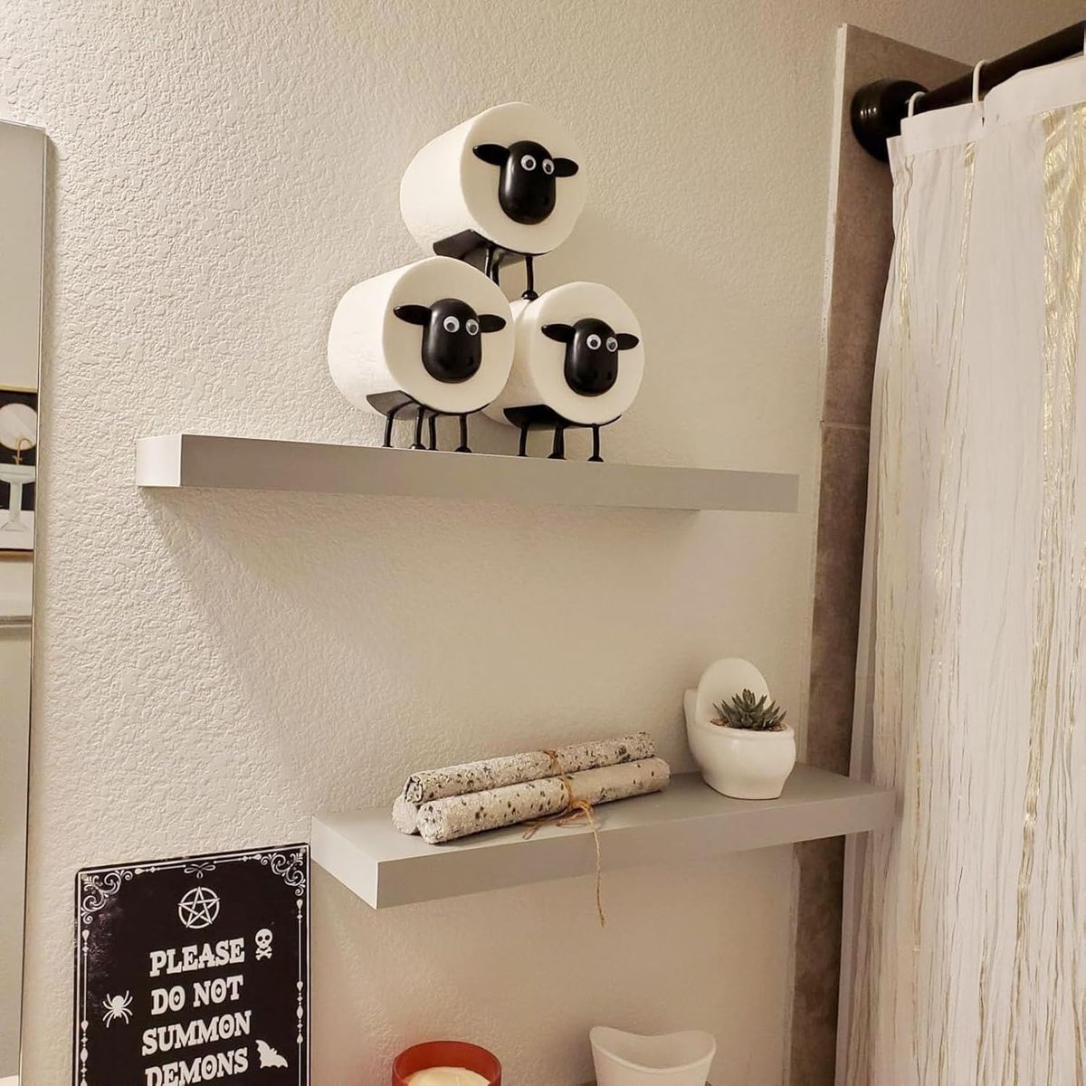 Cart In Mart Sheep Toilet Roll Holder Free Standing 3D Toilet Paper Storage for Bathroom