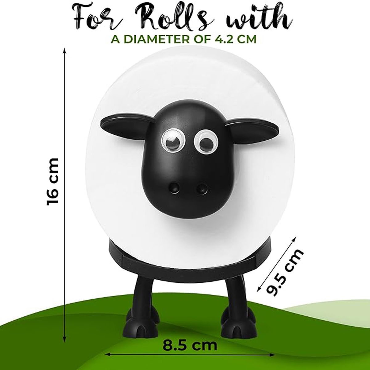 Cart In Mart Sheep Toilet Roll Holder Free Standing 3D Toilet Paper Storage for Bathroom