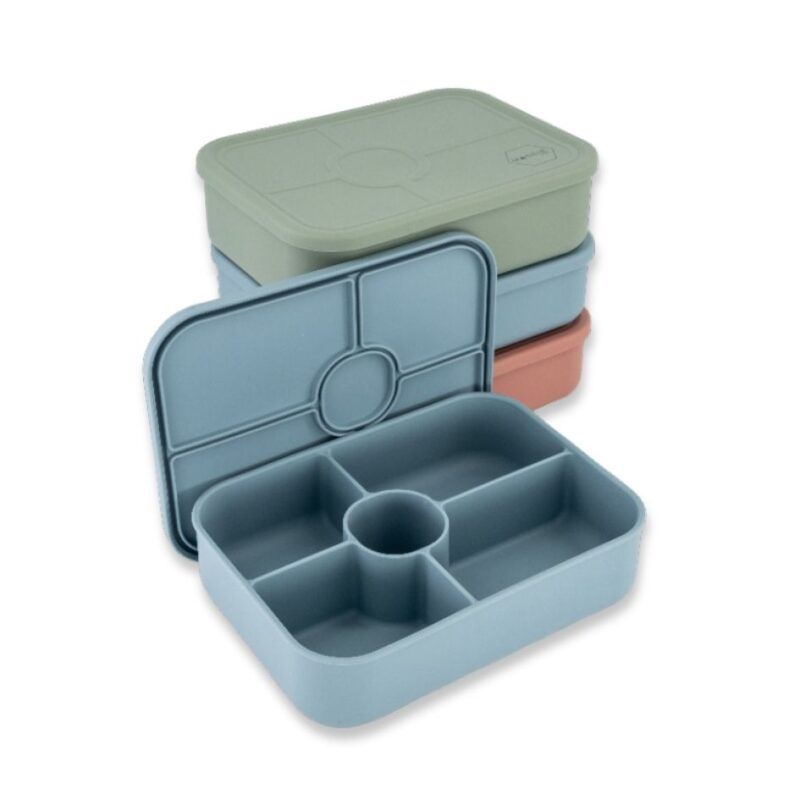 Cart In Mart Bento Lunch Box Reusable Leak-Proof Meal Prep Silicone Snack Container - Green
