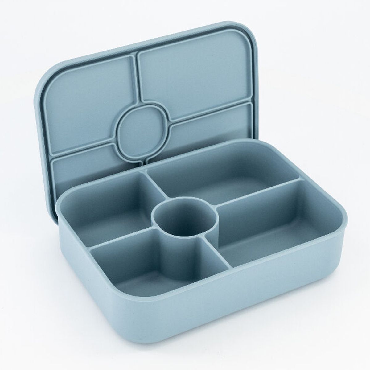 Cart In Mart Bento Lunch Box Reusable Leak-Proof Meal Prep Silicone Snack Container - Blue