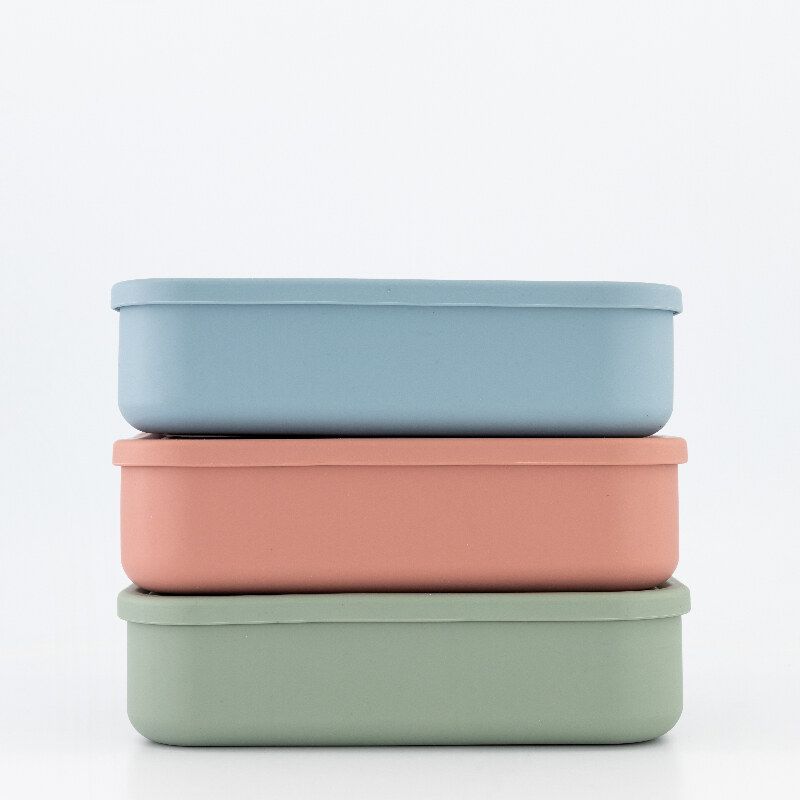 Cart In Mart Bento Lunch Box Reusable Leak-Proof Meal Prep Silicone Snack Container - Pink