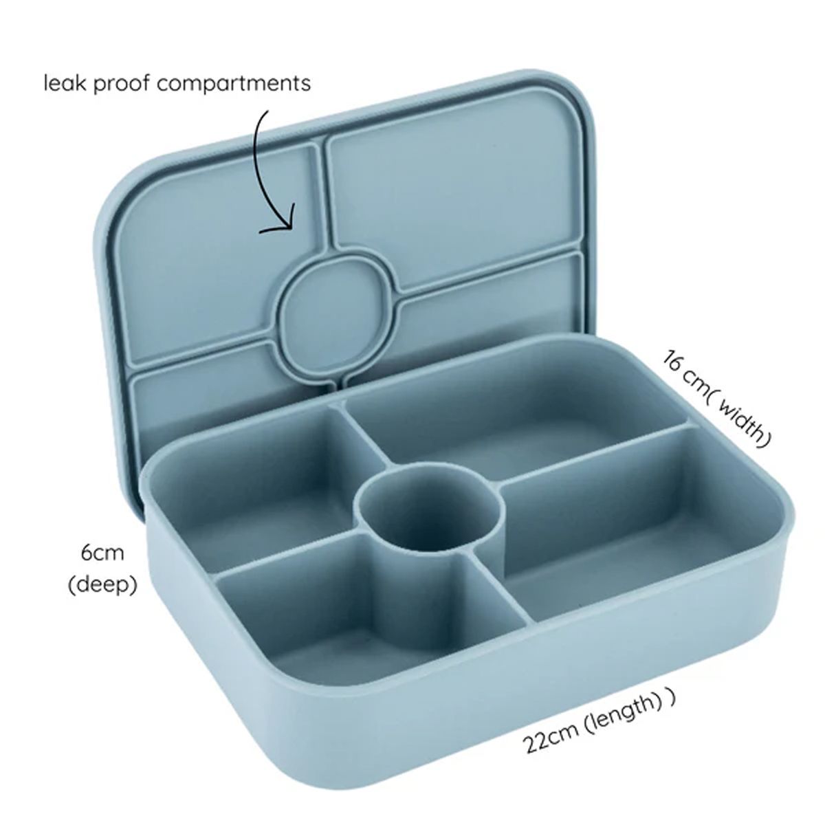Cart In Mart 3 Pack Silicone Bento Lunch Boxes Reusable Leak-Proof Meal Prep Containers
