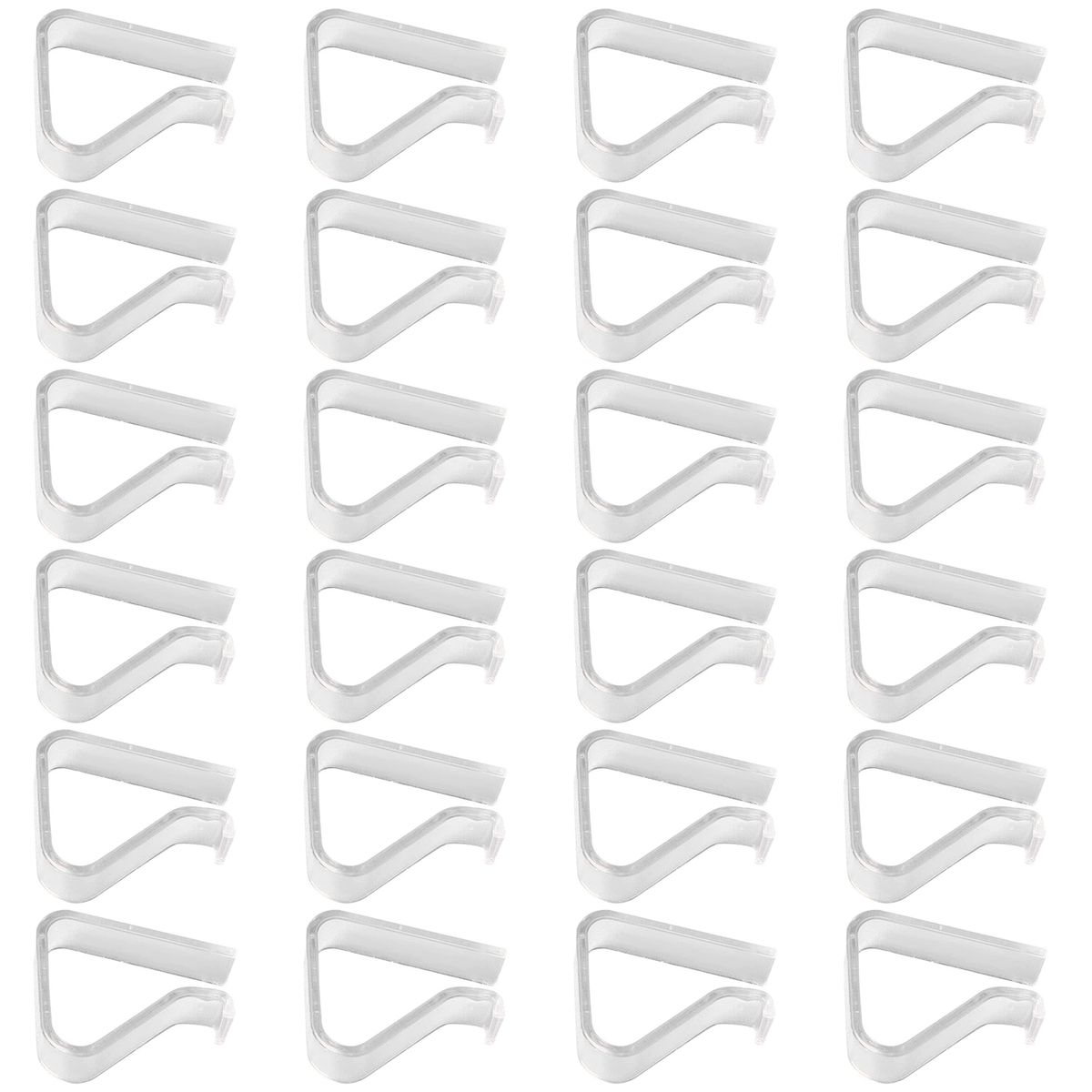 Cart In Mart Transparent Tablecloth Clips Clear Plastic Table Cover Holders - 24 Pack - 6 cm