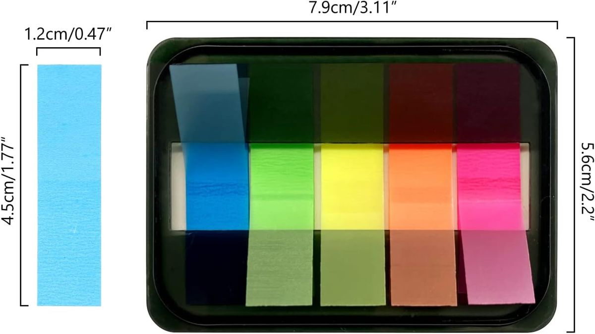 Cart In Mart 300PCS Sticky Index Tabs, Transparent Page Book Markers Notes Label Sticker