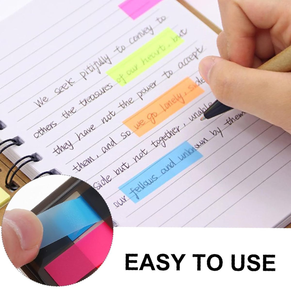 Cart In Mart 300PCS Sticky Index Tabs, Transparent Page Book Markers Notes Label Sticker