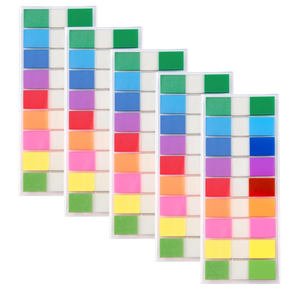 Cart In Mart 500 Piece Transparent Sticky Index Tabs Note Page Marker-Colored Book Label