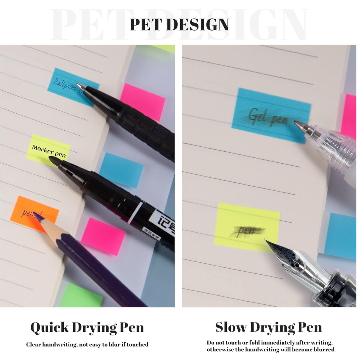 Cart In Mart 500 Piece Transparent Sticky Index Tabs Note Page Marker-Colored Book Label