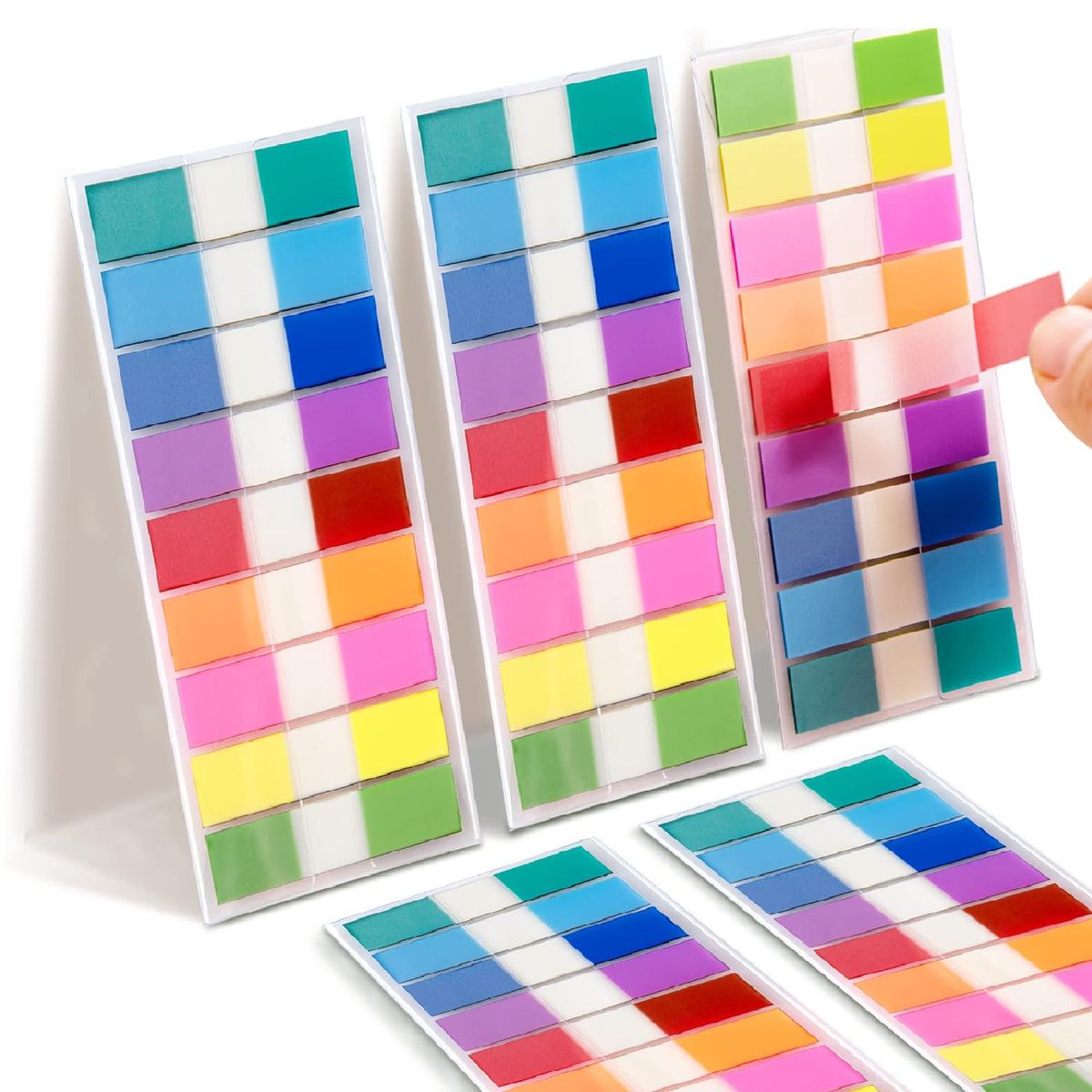 Cart In Mart 500 Piece Transparent Sticky Index Tabs Note Page Marker-Colored Book Label