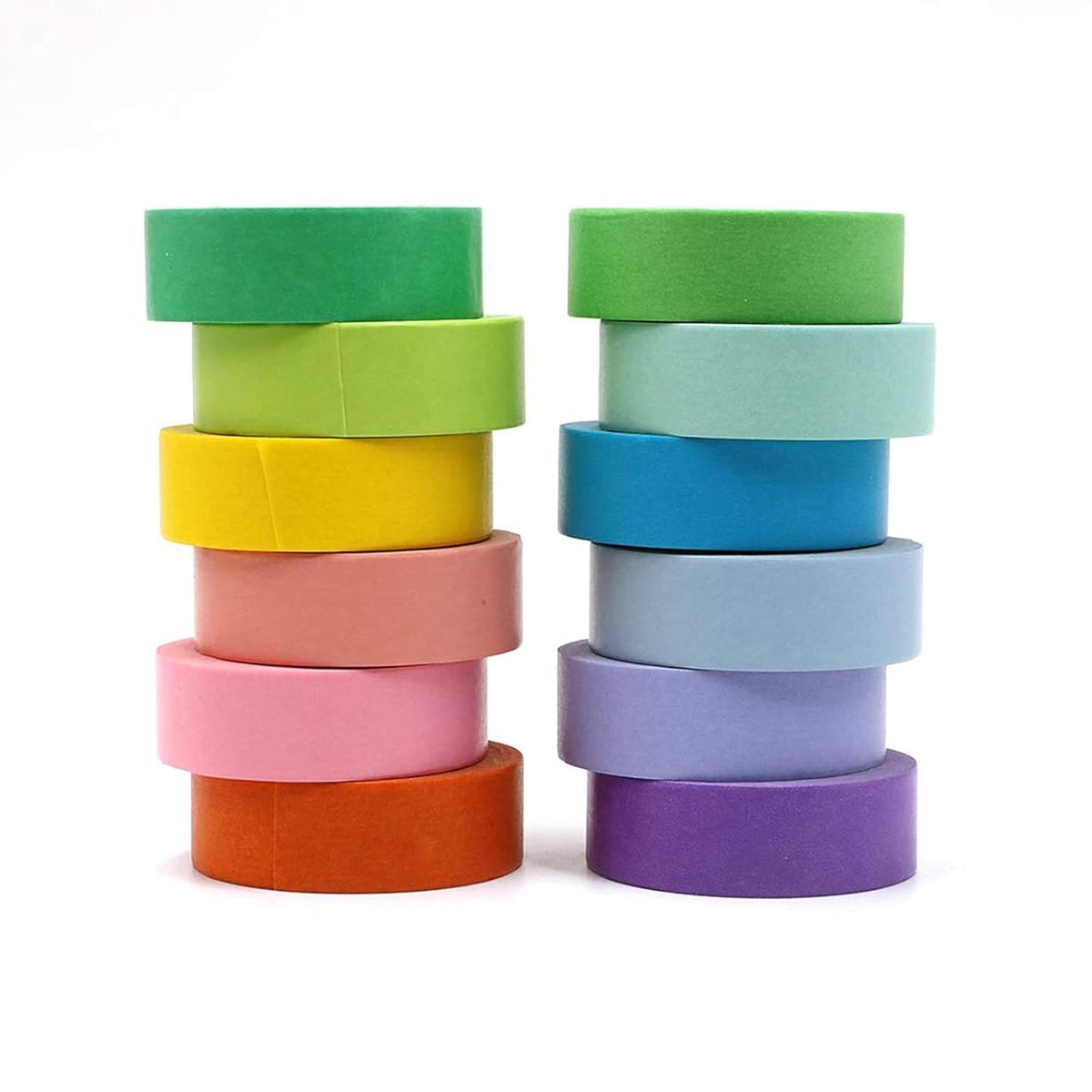 Cart In Mart 12PCS Colored Masking Tape,Kids Art Supplies,DIY Craft Painting-12x1.7cm