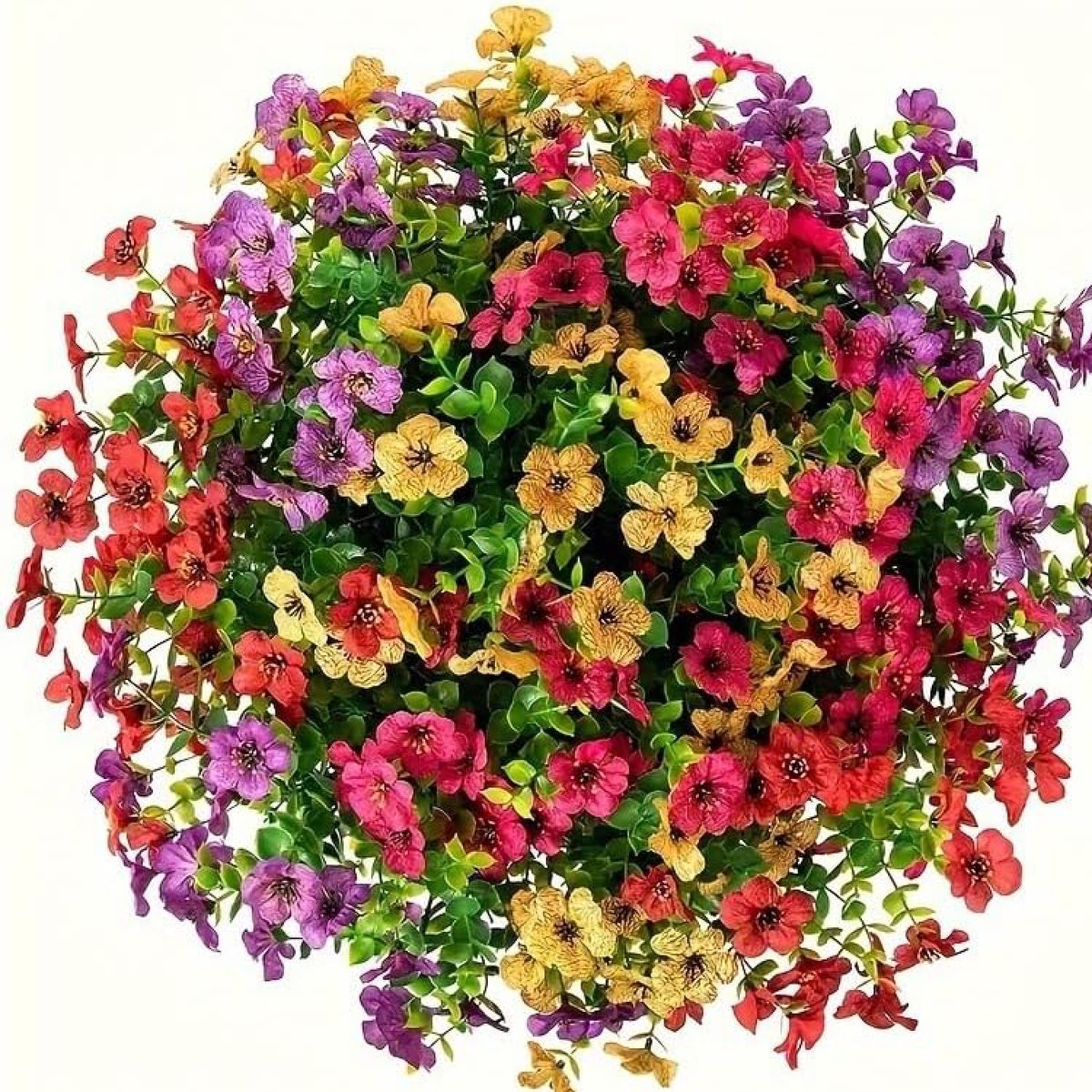 Cart In Mart Artificial Faux Flowers Outdoor UV Resistant 12 Bundle Silk Daisy for Patio