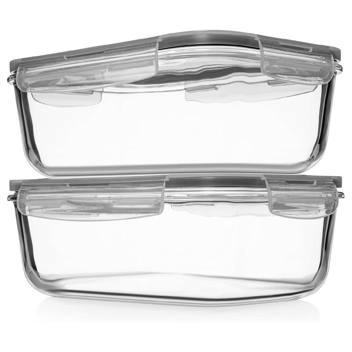 Cart In Mart Large Glass Food Storage Containers with Locking Lids BPA-Free Leakproof