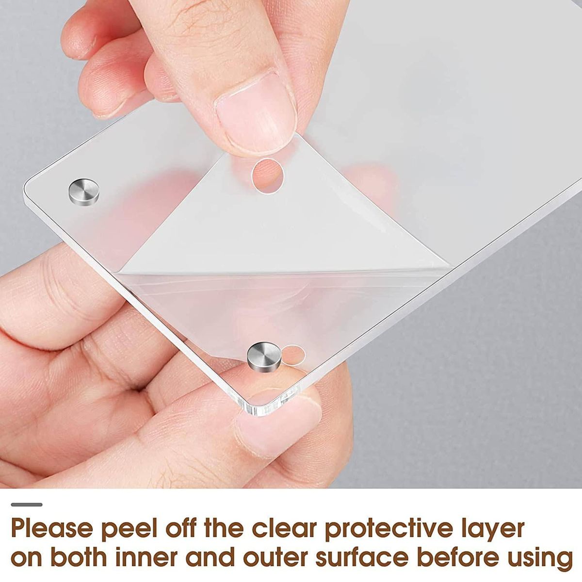 Cart In Mart Magnetic Acrylic Photo Frame - Double-Sided Clear Mini Picture Frame - 12pc
