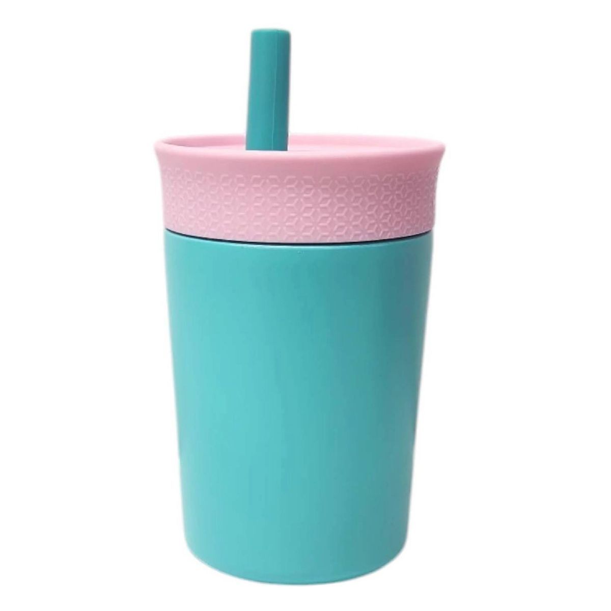 Cart In Mart Insulated Stainless Steel Kids Water Bottle Straw Spill Resistant Tumbler - Pink