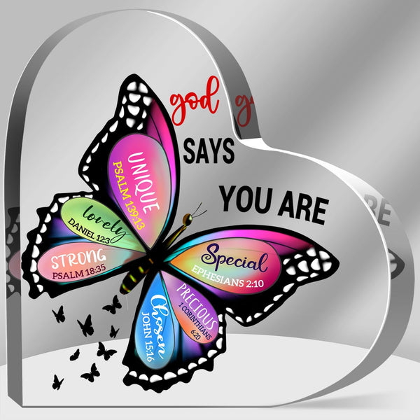 Cart in Mart Inspirational Religious Butterfly Decorative Sign Christian Gifts For Women