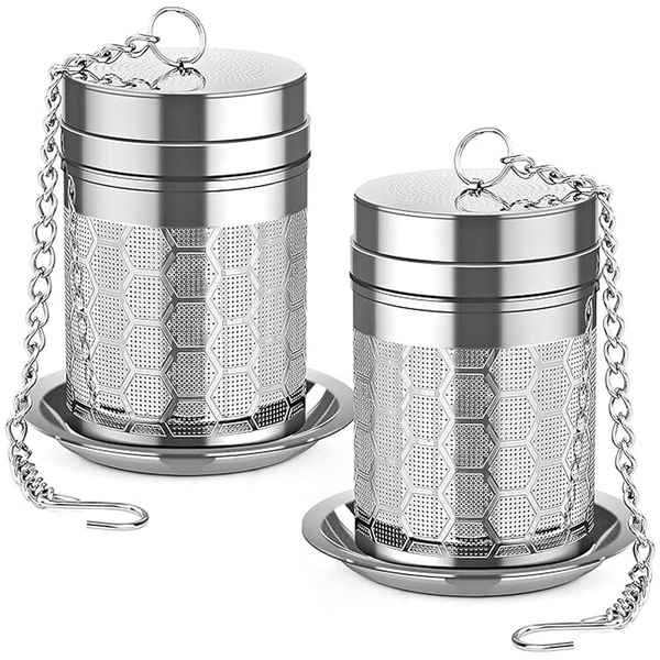 Cart In Mart Stainless Steel Tea Strainers for Loose Tea Leaf, Mesh Tea Infuser - 2 Pack