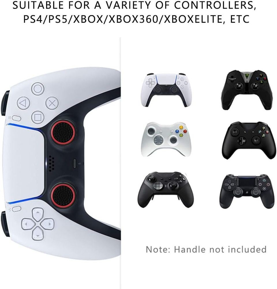 Cart In Mart 8 Pairs Silicone Thumb Grips Cover Caps For Controller Joystick- Universal