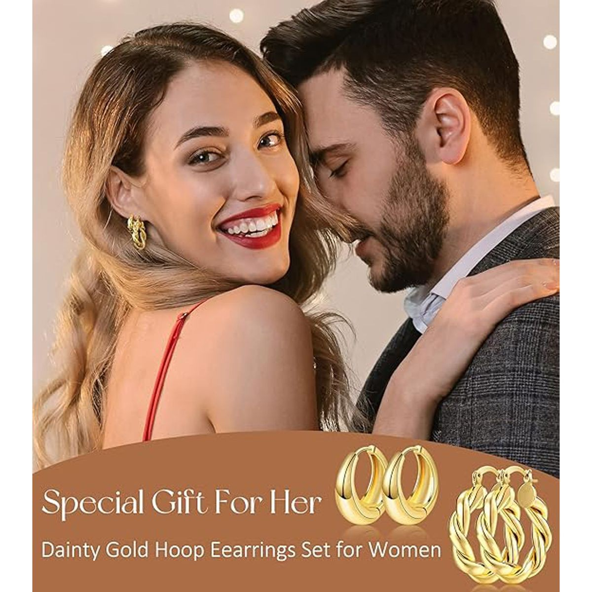 Cart In Mart 9 Pairs Hypoallergic Earrings For Women- 925 Sterling Silver & Gold Plated