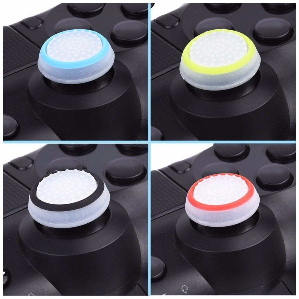 Cart In Mart 8 Pairs Silicone Thumb Grips Cover Caps For Controller Joystick- Universal