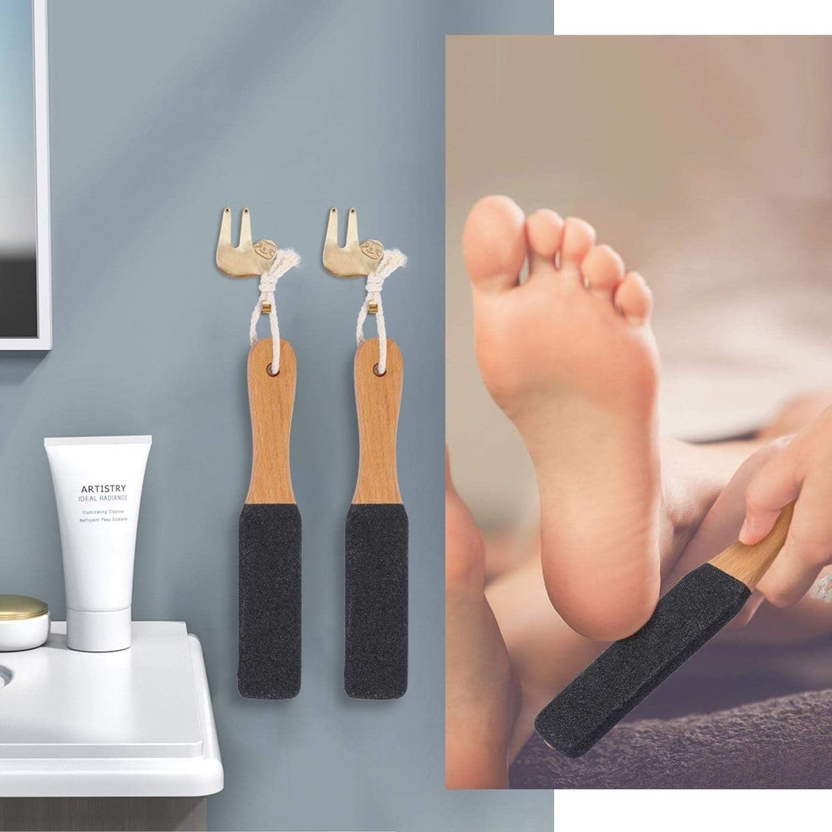 Cart In Mart 2-Pack Foot File & Rasp Pedicure Callus Remover Exfoliator Heels Dead Skin