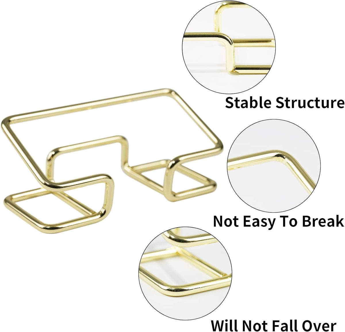 Cart In Mart 2 Pack Metal Gold Business Card Holder Display For Desk Home Office-Premium