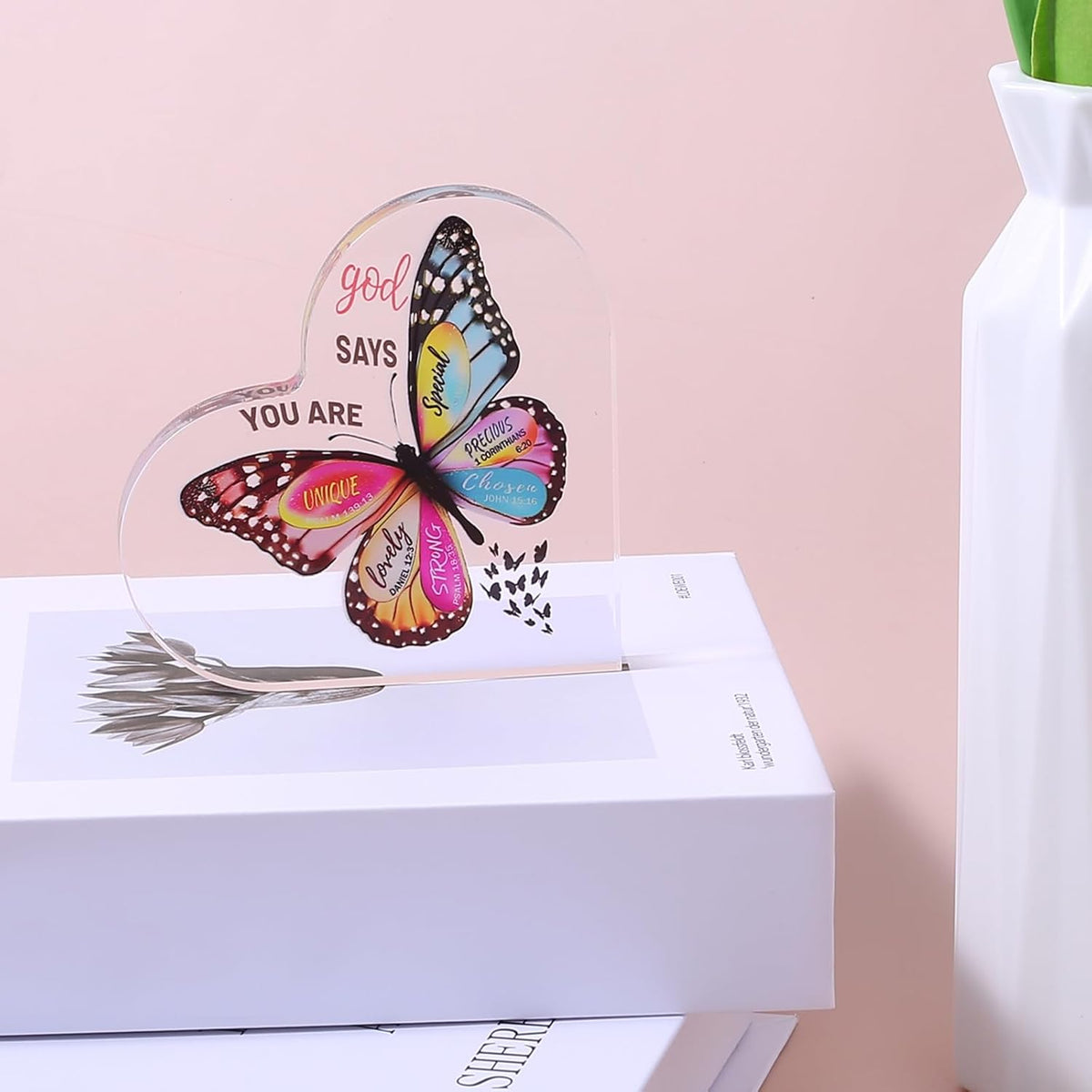 Cart In Mart Inspirational Religious Butterfly Decorative Sign Christian Gifts For Women