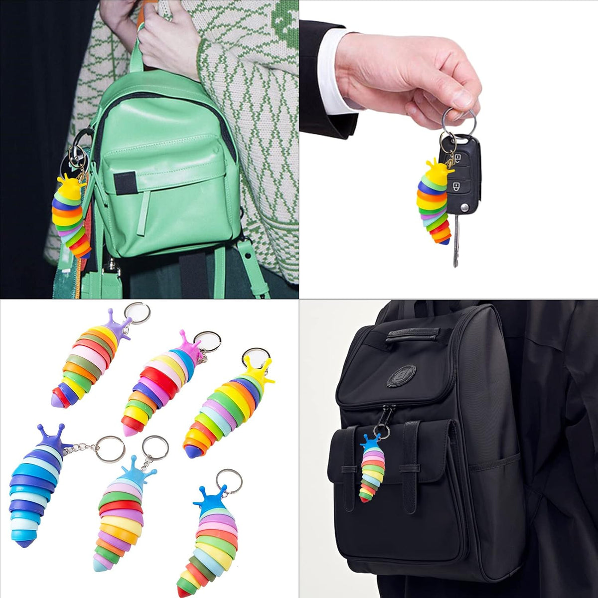 12-Piece Mini Fidget Toys Set | Anxiety Relief Slugs & Party Favors | Cart In Mart