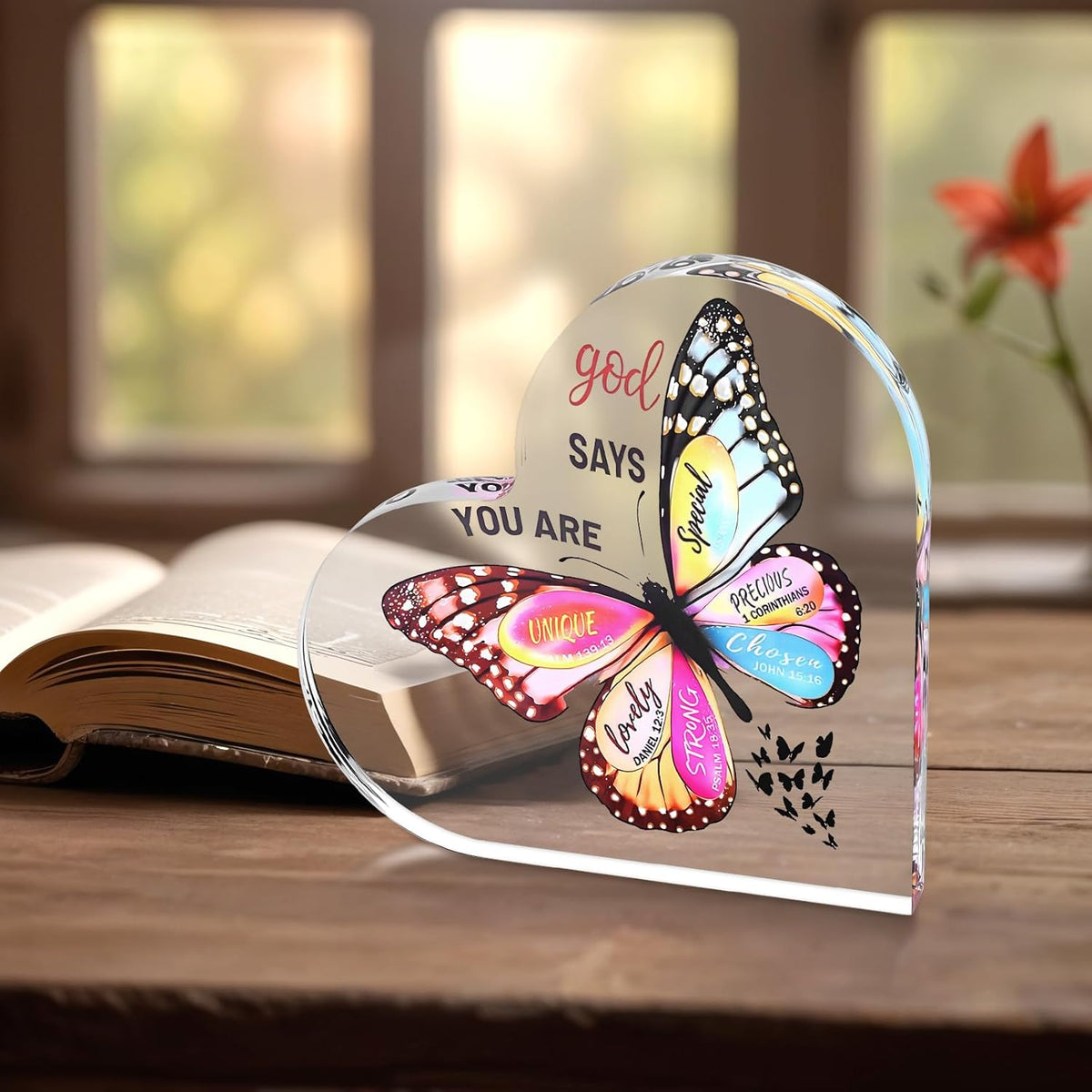 Cart In Mart Inspirational Religious Butterfly Decorative Sign Christian Gifts For Women