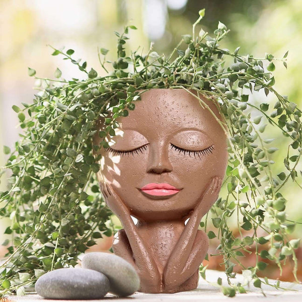 Face Flower Pot Head Succulent Planter- Mini