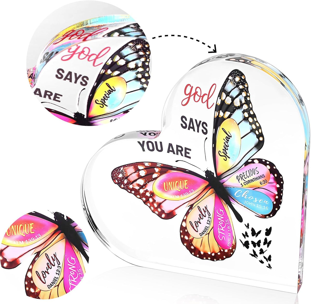 Cart In Mart Inspirational Religious Butterfly Decorative Sign Christian Gifts For Women