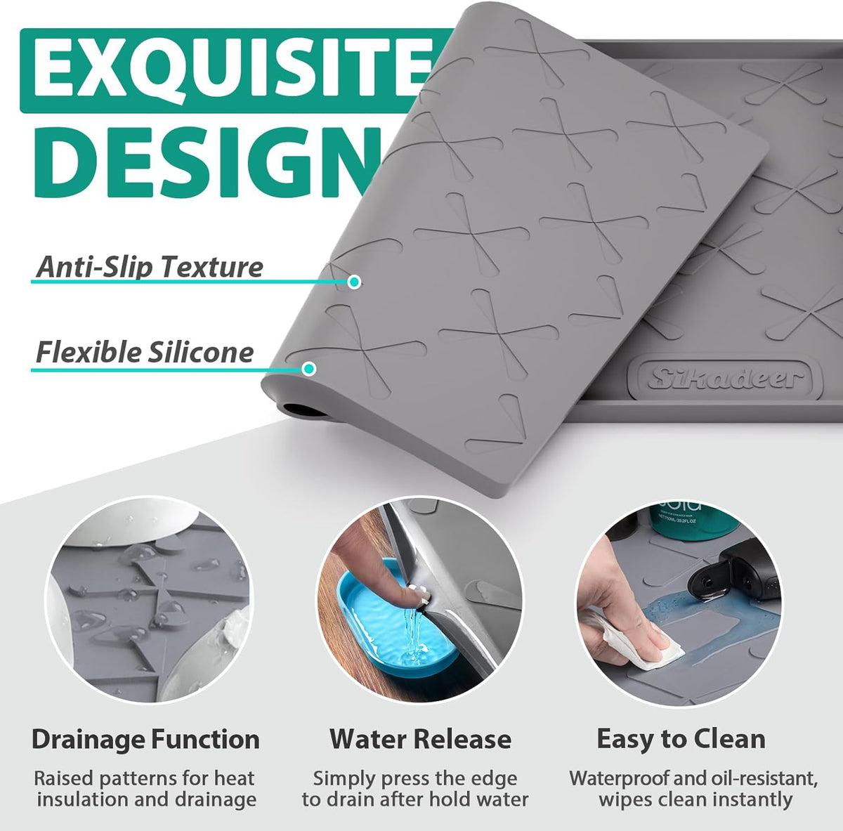 Cart In Mart Silicone Waterproof Under Sink Mat Drip Tray - 86x56cm - Cabinet Liner