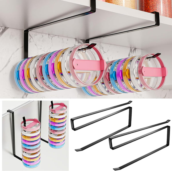 Cart in Mart Tumbler Cup Lid Organiser - Under Cabinet Paper Towel Holder Hook - Space Saver - 2 Pack