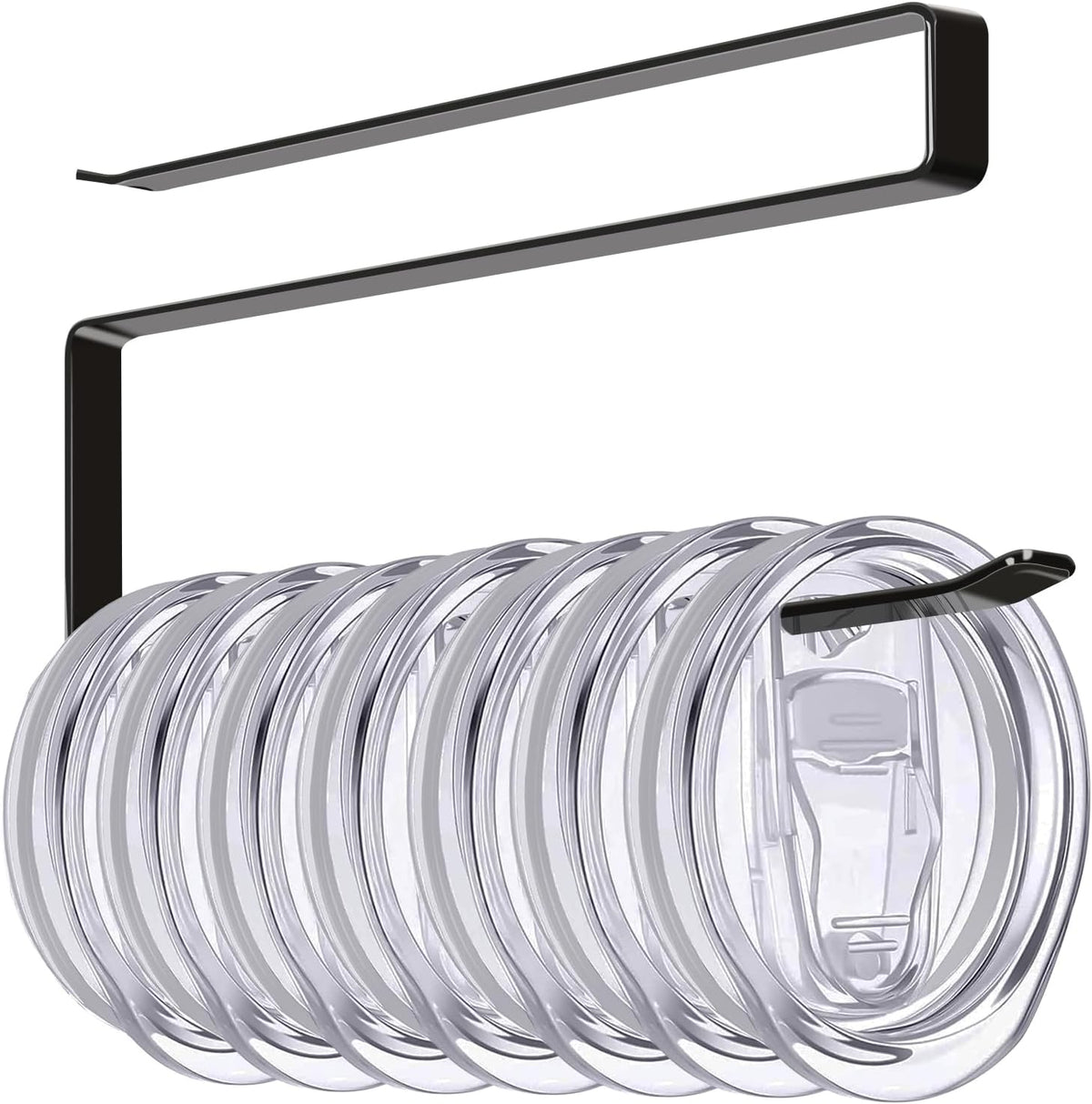 Cart In Mart Tumbler Cup Lid Organiser - Under Cabinet Paper Towel Holder Hook - Space Saver - 2 Pack