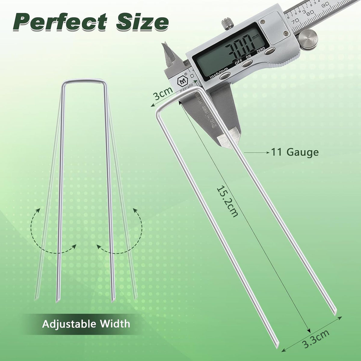 Cart In Mart 120-Pack Galvanized Landscape Staples Garden Stakes For Lawn Fence-15.2cm