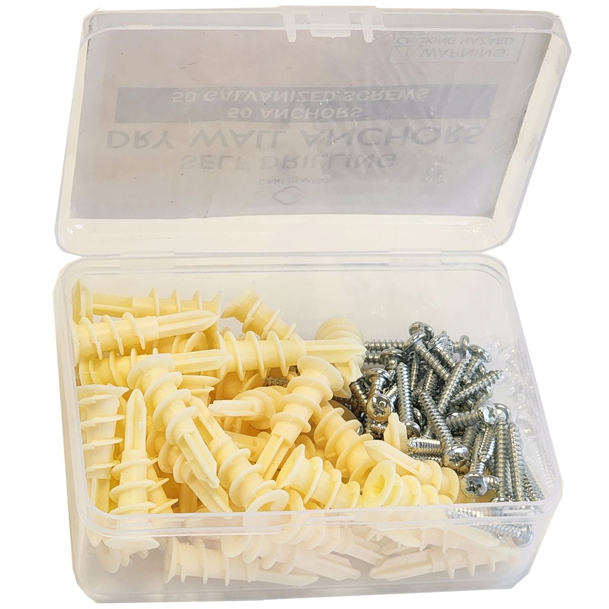Cart In Mart 100 Piece (50 Pack) #8 Self Drilling Drywall Anchors & Screws-34KG Weight Bear