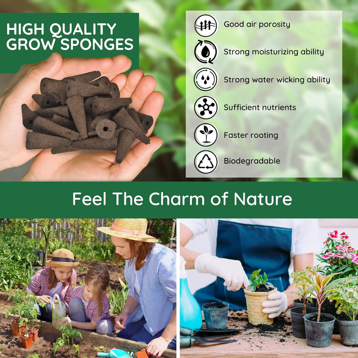 48-Piece Hydroponic Seed Pod Kit | Grow Sponges, Baskets & Domes | Cart In Mart