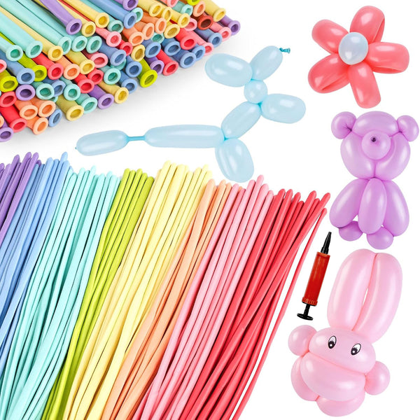 Cart In Mart 100 Pack 260Q Long Colored Balloons For Animal Arch Twisting Magic