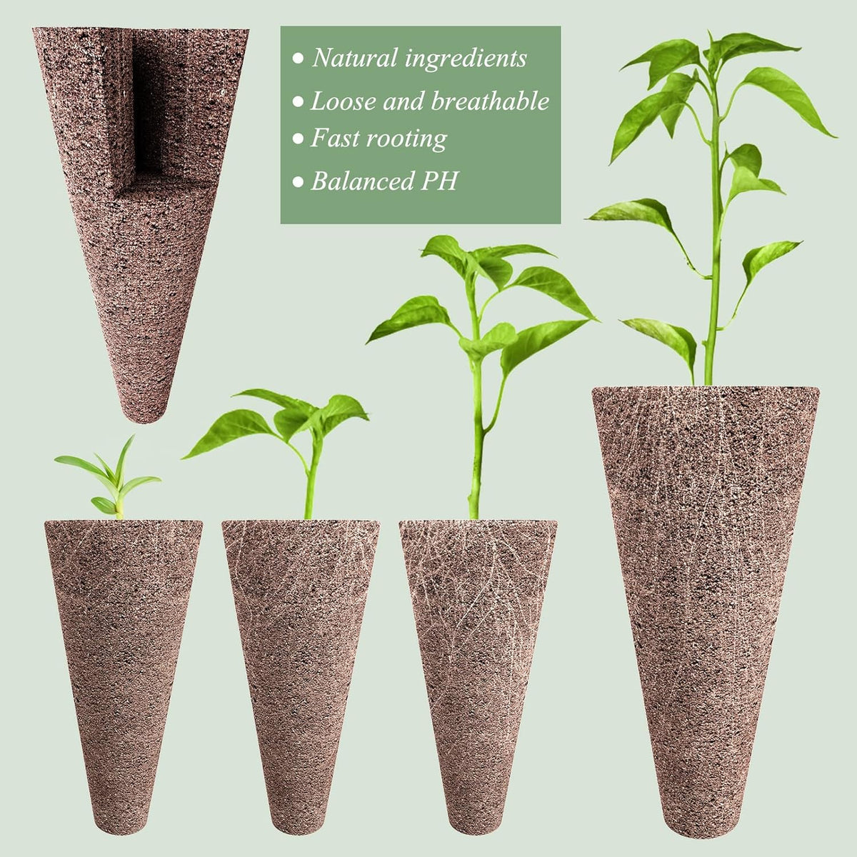 48-Piece Hydroponic Seed Pod Kit | Grow Sponges, Baskets & Domes | Cart In Mart