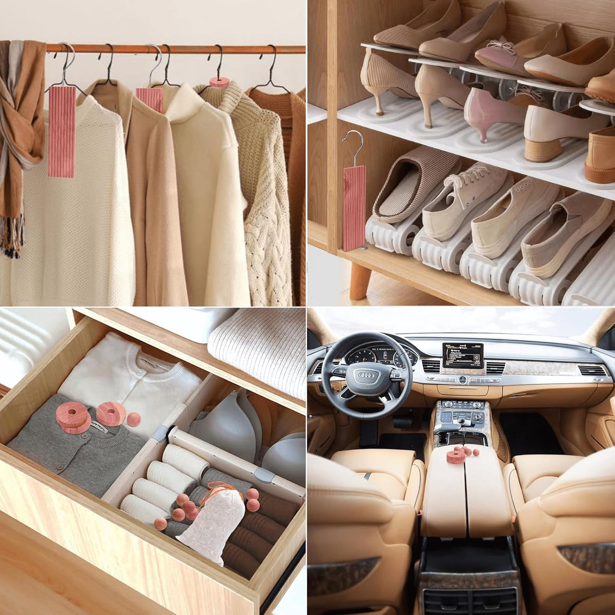 Cart In Mart 41 Pack Cedar Wood Blocks For Closet Clothes Drawers Balls Scented Sachet