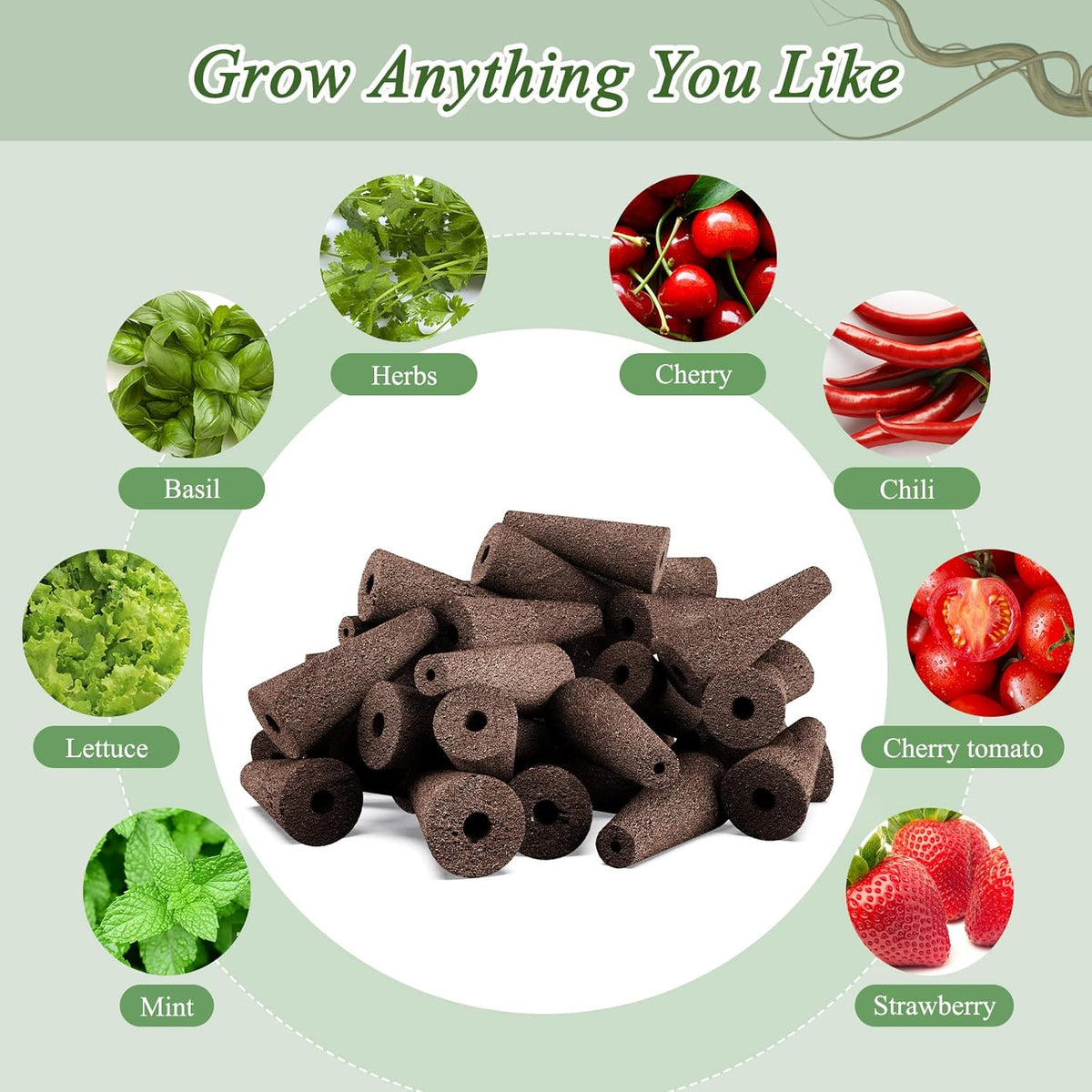 48-Piece Hydroponic Seed Pod Kit | Grow Sponges, Baskets & Domes | Cart In Mart