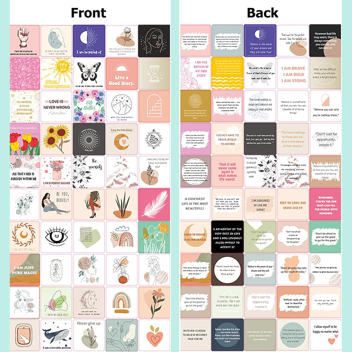 Cart In Mart 50 Positive Affirmations Inspirational Motivational Cards For Women